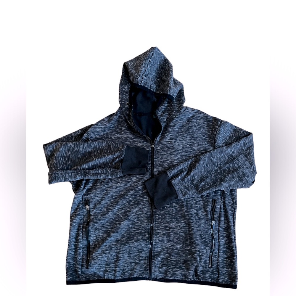 Athletic Zipper Hoodie in Grey